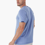 Regular Fit w/ Sleeve & Back Detail Shirt // Blue (XL)
