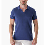 Tipped Polo // Navy (S)