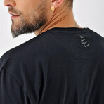 Regular Fit Crewneck Symbol Back Print Shirt // Black (L)