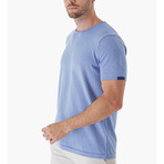 Regular Fit w/ Sleeve & Back Detail Shirt // Blue (XL)