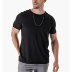 Regular Fit w/ Sleeve & Back Detail Shirt // Black (S)