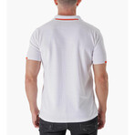 Knitwear Polo w/ Sleeve & Back Detail // White (L)