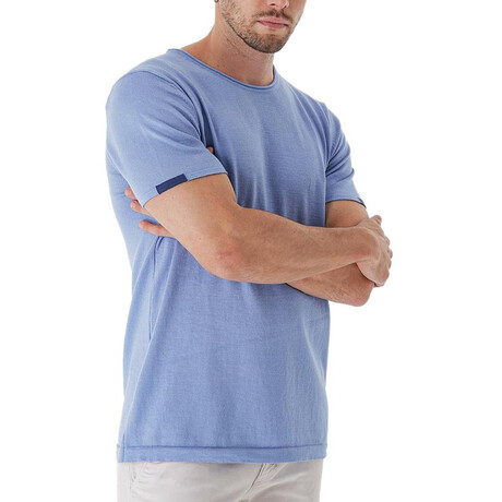 Regular Fit w/ Sleeve & Back Detail Shirt // Blue (S)