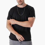 Regular Fit w/ Sleeve & Back Detail Shirt // Black (M)