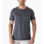 Regular Fit w/ Sleeve & Back Detail Shirt // Smoked (XL)