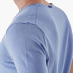 Regular Fit w/ Sleeve & Back Detail Shirt // Blue (L)