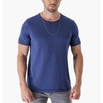 Regular Fit w/ Sleeve & Back Detail Shirt // Navy (XL)