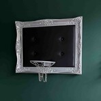 Framed Hoop // Silver Black (20"W x 16"H x 1"D)