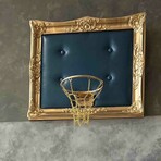 Framed Hoop // Gold Blue (20"W x 16"H x 1"D)