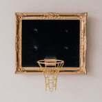 Framed Hoop // Gold Velvet Black (20"W x 16"H x 1"D)