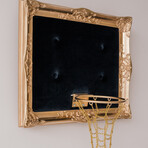 Framed Hoop // Gold Velvet Black (20"W x 16"H x 1"D)