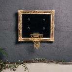 Framed Hoop // Gold Velvet Black (20"W x 16"H x 1"D)