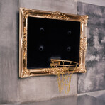 Framed Hoop // Gold Velvet Black (20"W x 16"H x 1"D)