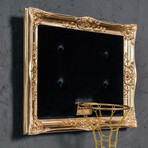 Framed Hoop // Gold Velvet Black (20"W x 16"H x 1"D)