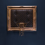 Framed Hoop //  Louis Vuitton (20"W x 16"H x 1"D)