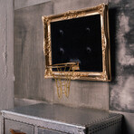 Framed Hoop // Gold Velvet Black (20"W x 16"H x 1"D)