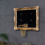 Framed Hoop // Gold Velvet Black (20"W x 16"H x 1"D)