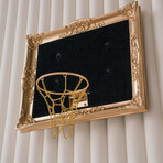 Framed Hoop // Gold Velvet Black (20"W x 16"H x 1"D)