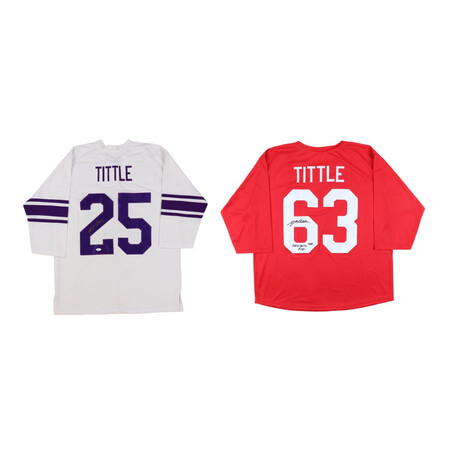 Y. A. Tittle Signed LSU Tigers Jersey & Y. A. Tittle Signed SF 49ers Jersey