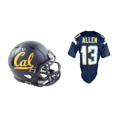 Keenan Allen Signed California Golden Bears Speed Mini Helmet & Keenan Allen Signed SD Chargers Jersey
