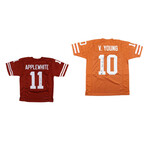 Vince Young Signed Texas Longhorns Jersey & Major Applewhite Signed Texas Longhorns Jersey