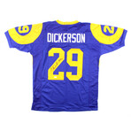 Eric Dickerson Signed SMU Mustangs Jersey, Eric Dickerson Signed Rams Jeersey, & Eric Dickerson Signed Colts Jersey