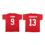 Tua Tagovailoa Signed Alabama Crimson Tide Jersey & Bryce Young Signed Alabama Crimson Tide Jersey Inscribed "Heisman 21"