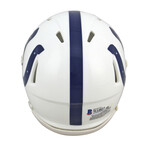 Marshall Faulk Signed San Diego St Aztecs Career Highlight Stat Jersey & Marshall Faulk Signed Colts Speed Mini Helmet