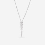 14K White Gold Diamond Pendant Necklace // 18" // New