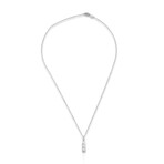 14K White Gold Diamond Pendant Necklace I // 16" // New