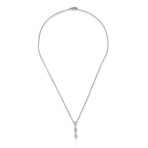 14K White Gold Diamond Pendant Necklace // 16" // New