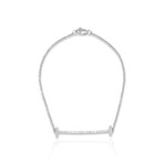 14K White Gold Diamond Bracelet II // 7" // New