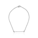 14K White Gold Diamond Bracelet // 7" // New