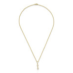 14K Yellow Gold Diamond Pendant Necklace // 16" // New