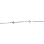 14K White Gold Diamond Bracelet II // 7" // New