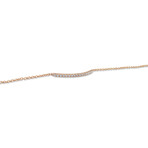 14K Rose Gold Diamond Bracelet I // 7" // New