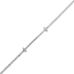 14K White Gold Diamond Bracelet // 7" // New