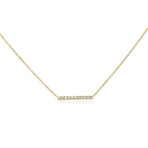 14K Yellow Gold Diamond Pendant Necklace II // 16" // New