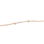14K Rose Gold Diamond Bracelet III // 7" // New