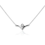 Fine Jewelry // 10K White Gold Diamond Pendant Necklace // 18" // New