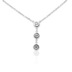 14K White Gold Diamond Pendant Necklace // 16" // New