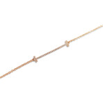 14K Rose Gold Diamond Bracelet // 7" // New