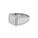 14K White Gold Diamond + Black Diamond Flip Ring // Ring Size: 9.5 // Pre-Owned