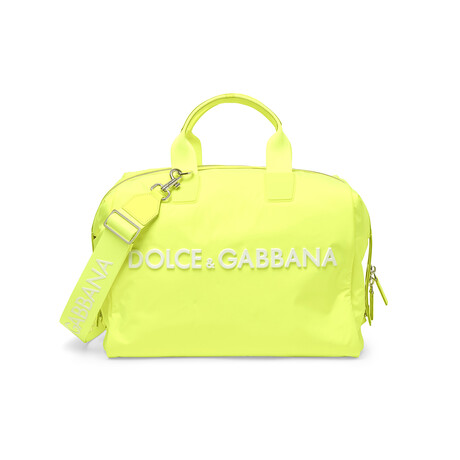 Dolce & Gabbana // Nylon Holdall // Neon Yellow // New