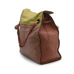 Bottega Veneta // Leather Shoulder Bag // Brown + Green // New