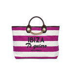 Dolce & Gabbana // Ibiza Canvas + Leather Tote Bag // Fuchsia + White // New