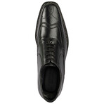 Youth // Men's Leather Brogue Oxford Lace-Up Dress Shoes // Black (US: 8.5)