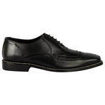 Youth // Men's Leather Brogue Oxford Lace-Up Dress Shoes // Black (US: 10.5)