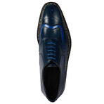 Youth // Men's Leather Brogue Oxford Lace-Up Dress Shoes // Navy (US: 11)