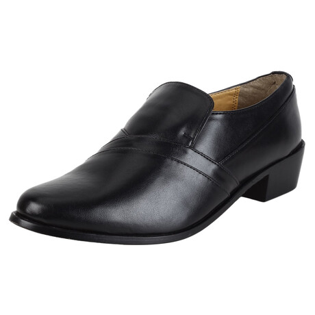 Maxico // Men's Leather Derby Slip-On Shoes // Black (US: 6)